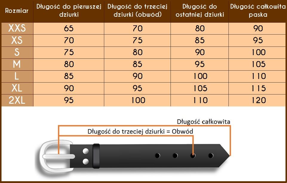 Brązowy skórzany pasek damski z dużą klamrą marki Orsatti